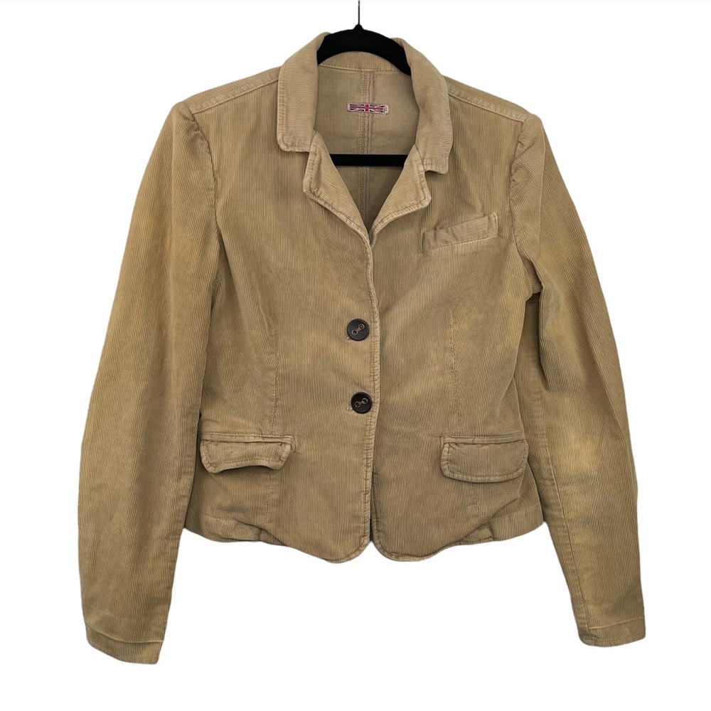 Hudson Jeans Corduroy Brown Long Sleeve Button Down Jacket Women’s Size M. T